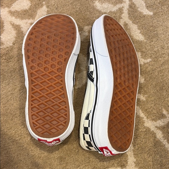 NWOT Vans Black and White Checkerboard Sneakers - Picture 3 of 6